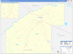 Jeff Davis County, GA Digital Map Basic Style